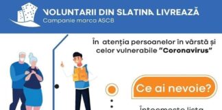 Voluntarii din Slatina, în ajutorul persoanelor vulnerabile