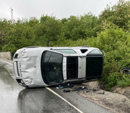 A INTRAT CU SUV-UL IN PARAPET