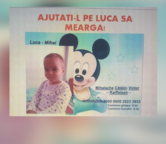 LUCA ARE NEVOIE DE AJUTOR PENTRU TERAPII LA TÂRGU MUREŞ