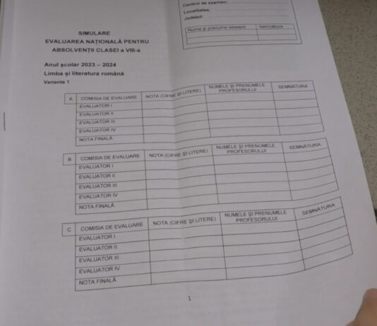 APROXIMATIV 3000 DE ELEVI AU SIMULAT EVALUAREA NAȚIONALĂ