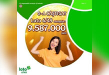 S-a castigat marele premiu la Loto 6/49 in valoare de peste 9,58 milioane de euro