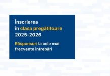 Inscrierea în clasa pregătitoare pentru anul școlar 2025-2026