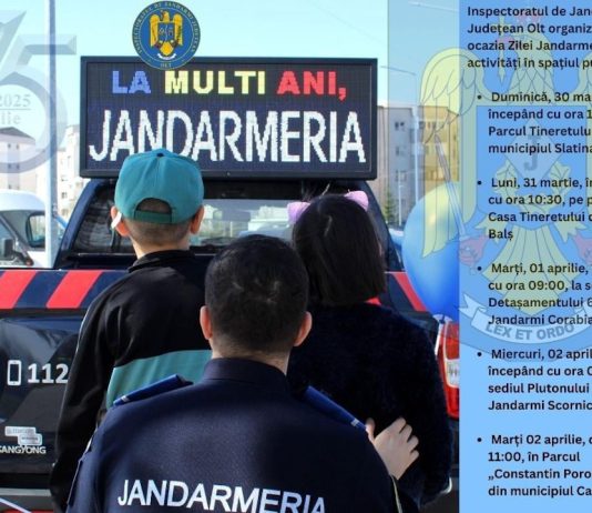 Jandarmii va invita alaturi de ei, la ceas aniversar