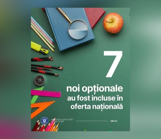 OPȚIONALE NOI PENTRU STUDIEREA ÎN ȘCOALĂ