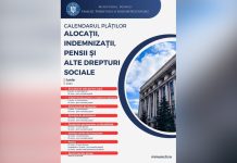 Calendarul plății alocațiilor, indemnizațiilor, pensiilor și altor drepturi sociale în luna iunie