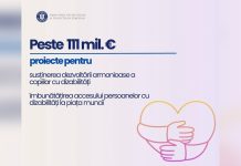 Două apeluri de proiecte în valoare de peste 111 mil. euro pentru sprijinirea persoanelor cu dizabilități