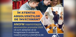 Absolvenții promoției 2025 așteptați să se înregistreze la AJOFM