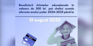 Sprijin educațional 2024–2025: fondurile pot fi utilizate până la 31 august 2025