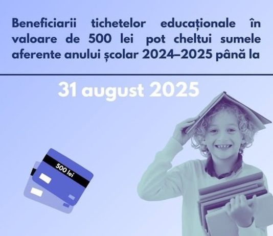 Sprijin educațional 2024–2025: fondurile pot fi utilizate până la 31 august 2025