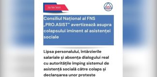 Consiliul Național al FNS „PRO.ASIST”: sistemul de protecție socială se află în prag de colaps