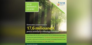 AFIR demarează contractarea a 17,6 milioane € pentru o nouă serie de investiții în tehnologii forestiere.