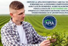 Se pot depune documentele care fac dovada formării sau a deținerii competențelor adecvate în domeniul agricol/agronomic până la 30 septembrie