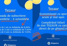 MF lansează o nouă ediție TEZAUR cu dobânzi de până la 7,85%