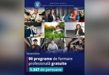 90 programe de formare profesională vor începe în noiembrie, la nivel național