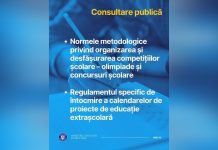 Consultare publică privind modalitatea de organizare a competițiilor școlare