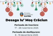 Desaga lu’ Moș Crăciun” îi așteaptă pe cei mai mici slătineni!