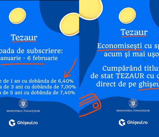 Prima editie TEZAUR din 2026 vine cu dobanzi neimpozabile de pana la 7,40