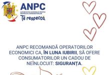 ANPC RECOMANDĂ OPERATORILOR ECONOMICI CA, ÎN LUNA IUBIRII, SĂ OFERE UN CADOU DE NEÎNLOCUIT: SIGURANȚA