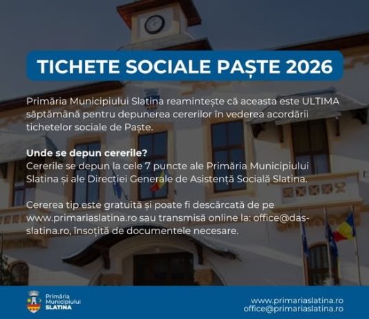 TICHETE SOCIALE PAȘTE 2026