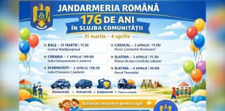 176 de ani de la înființarea Jandarmeriei Române – Activități în spațiul public