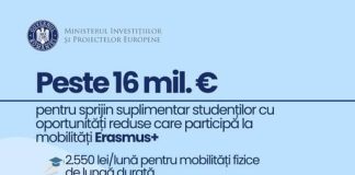 Un apel de proiecte, în valoare de peste 16 milioane de euro pentru studenti