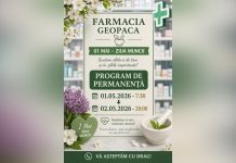 Farmacia Geopaca asigură permanență de 1 Mai