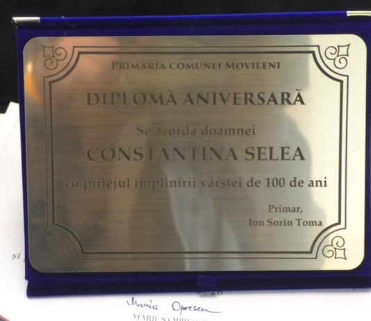 CONSTANTINA SELEA, OMAGIATĂ LA ÎMPLINIREA VÂRSTEI DE 100 DE ANI