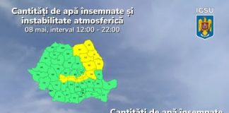 Atenționare meteorologică de COD GALBEN