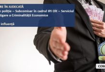 Arest preventiv, pentru un ofițer de poliție, subcomisar în cadrul IPJ Olt