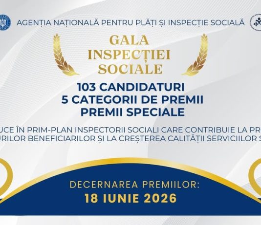 ANPIS a finalizat procesul de evaluare a candidaturilor pentru prima ediție a Galei Inspecției Sociale.