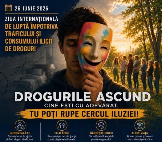 26 iunie – Ziua Internațională de Luptă împotriva Abuzului și Traficului Ilicit de Droguri