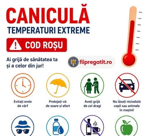 ATENȚIE! CANICULĂ ȘI TEMPERATURI EXTREME