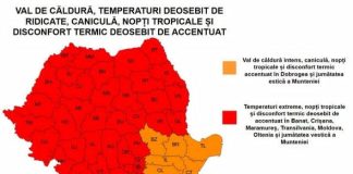 Administratia Nationala de Meteorologie a emis avertizări de caniculă severă, urmate de perioade cu instabilitate atmosferică accentuată