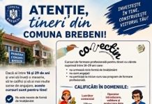 Tinerii din Brebeni, invitați la cursuri de calificare cu subvenții între 540 și 1.710 lei