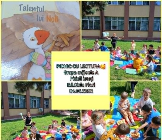 Picnic de lectură pentru micii cititori de la Grădinița Nr. 8 Slatina