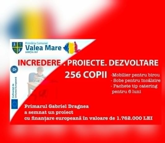 Fonduri europene pentru familiile vulnerabile din Vulturești și Valea Mare