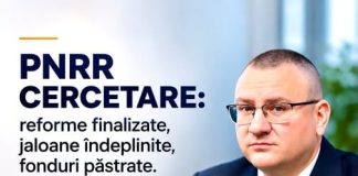 PNRR – toate țintele și jaloanele aferente Componentei Cercetare, îndeplinite la termen