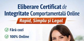 CERTIFICATUL DE INTEGRITATE COMPORTAMENTALĂ POATE FI OBȚINUT ONLINE, PRIN HUB-UL DE SERVICII AL MAI