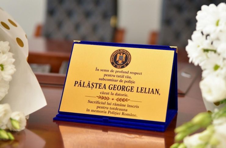 COMEMORARE LA IPJ OLT A SUBCOMISARULUI DE POLIȚIE GEORGE LELIAN PĂLĂȘTEA