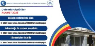 Plățile alocațiilor, indemnizațiilor și stimulentelor, efectuate mai devreme în luna august 2026