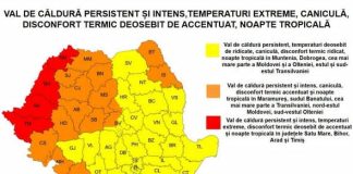 Noi avertizări emise de Administratia Nationala de Meteorologie