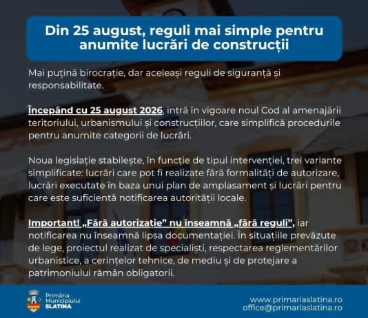 De astăzi, reguli mai simple pentru anumite lucrări de construcții. Ce se schimbă pentru proprietari