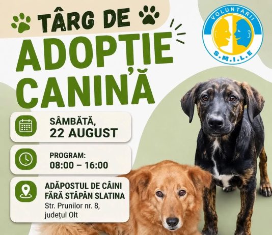 Târg de adopție canină la Slatina