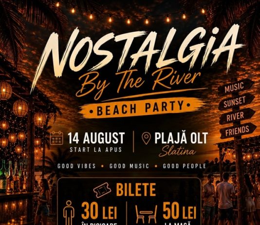 Nostalgia By The River, la Plaja Olt: Slatina retrăiește muzica generațiilor într-un beach party la apus.