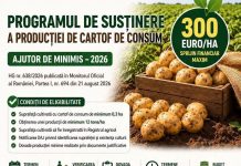 TERMEN LIMITĂ – SPRIJIN PENTRU CULTIVATORII DE CARTOF DE CONSUM