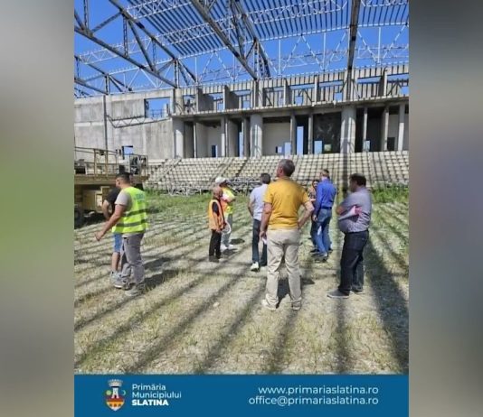 Sala Polivalentă din Slatina, din nou în lucru