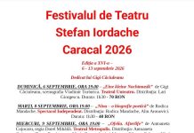 Biletele pentru Festivalul de Teatru „Ștefan Iordache” Caracal 2026 se pun în vânzare de astăzi