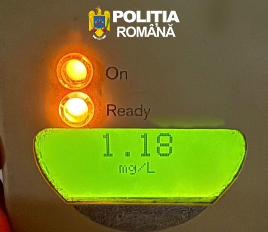 La volan, cu alcoolemie de 1,18 mg/l