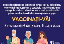 Vaccinarea antigripală, cea mai eficientă metodă prin care vă puteți reduce riscul de a dezvolta forme severe de boală.