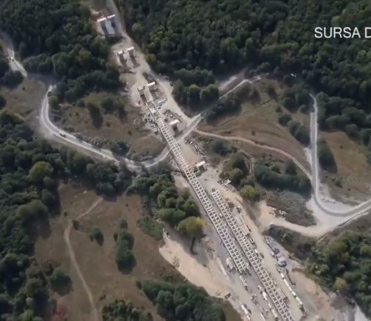 Lansarea tablierului metalic la Viaductul 23, pe A1 Sibiu–Pitești